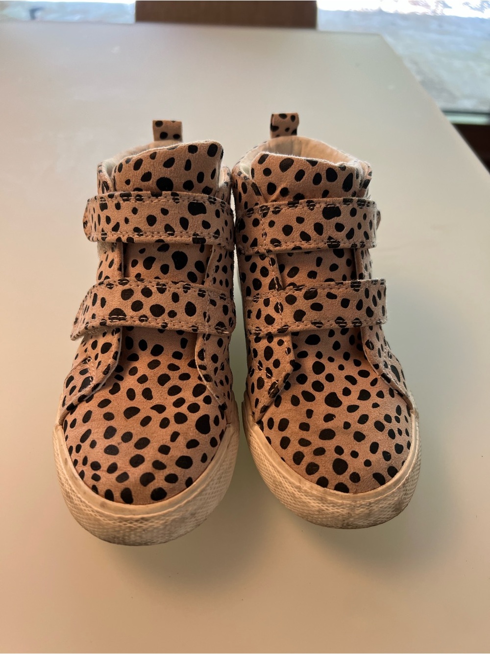 Cat & Jack Pink and Black Cheetah-Print High-Top Sneakers
